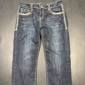 L.A. Idol Kids Dark Blue Jeans with White Stitching